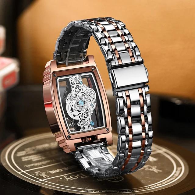 Gear Hollow Leather Strapped Wristwatch